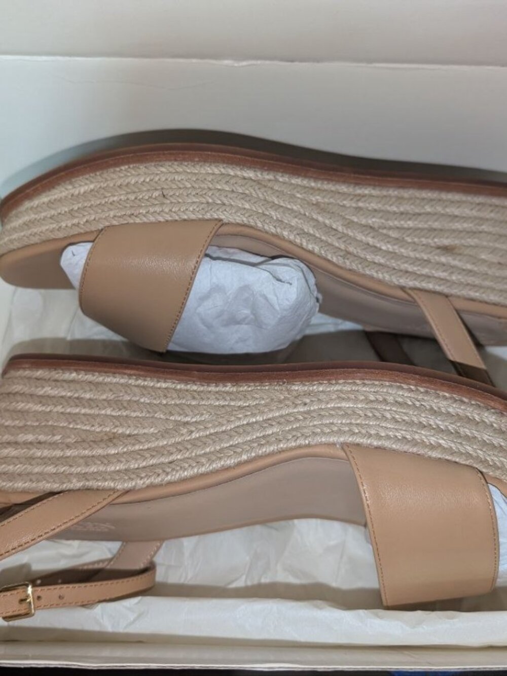 Lauren Ralph Lauren Leona Espadrille Platform Wedge Sandal US Size 9.5 - Picture 7 of 13